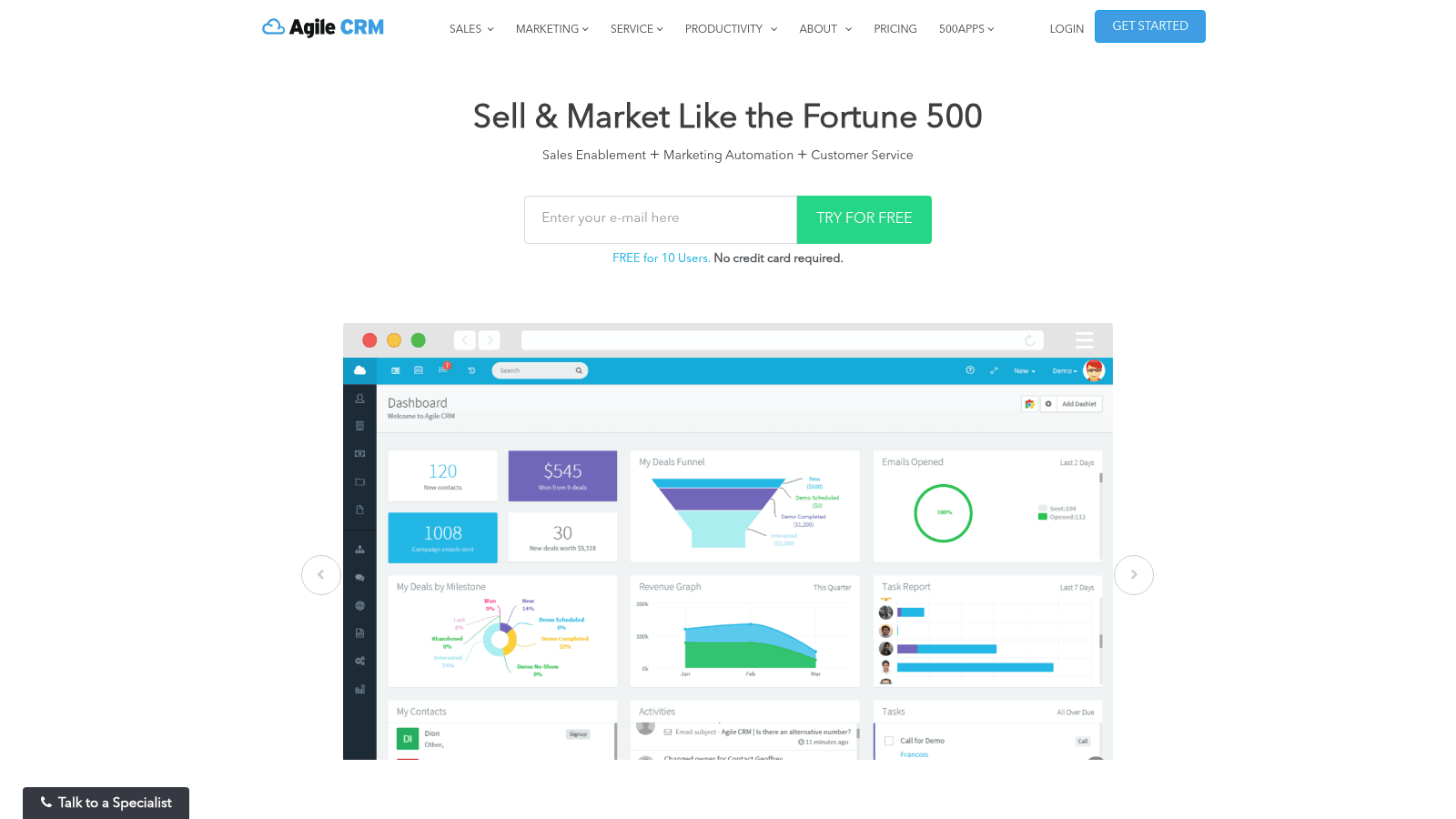 Agile CRM as a top CRM Twitter tool