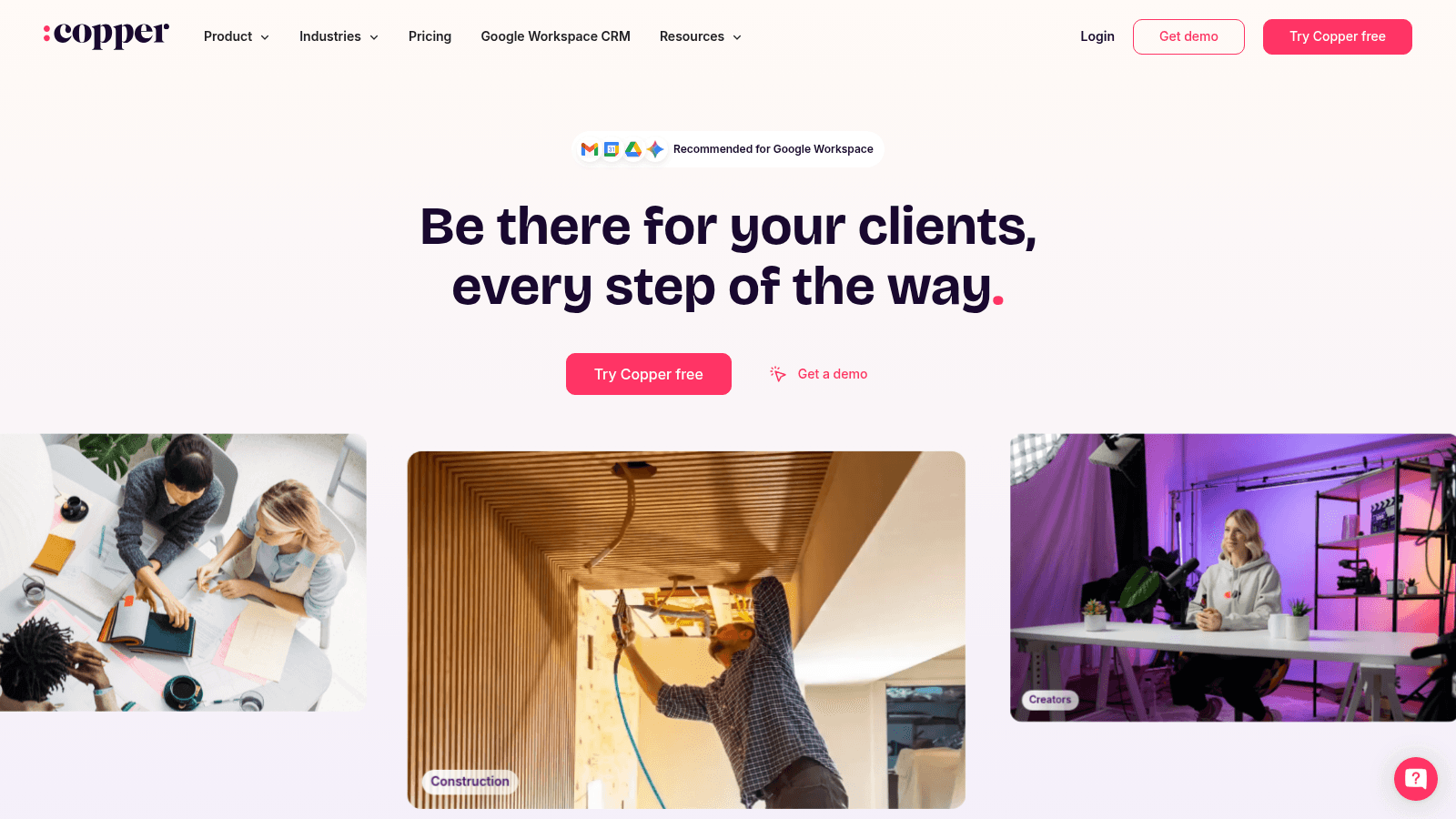 Copper as top contact management software
