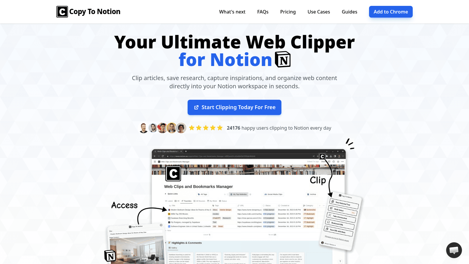 Copy to Notion as a top Notion add on