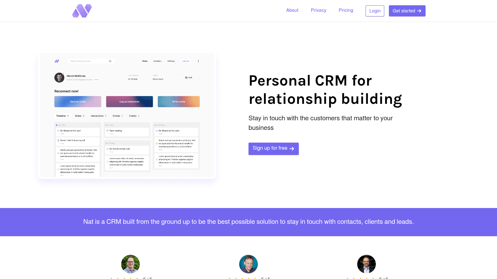 Nat as a top CRM for networking