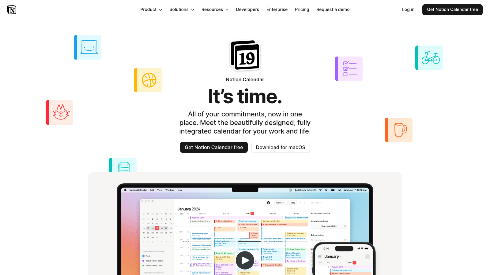 Notion Calendar as a top Notion add on