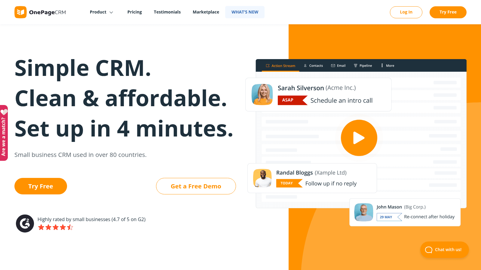 OnePageCRM as a top CRM for networking