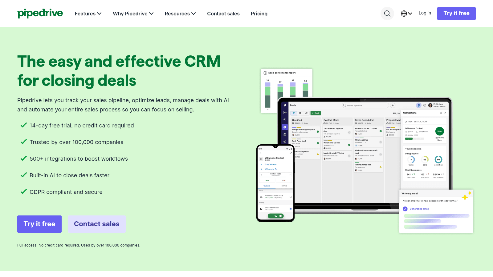 Pipedrive as a top CRM for LinkedIn