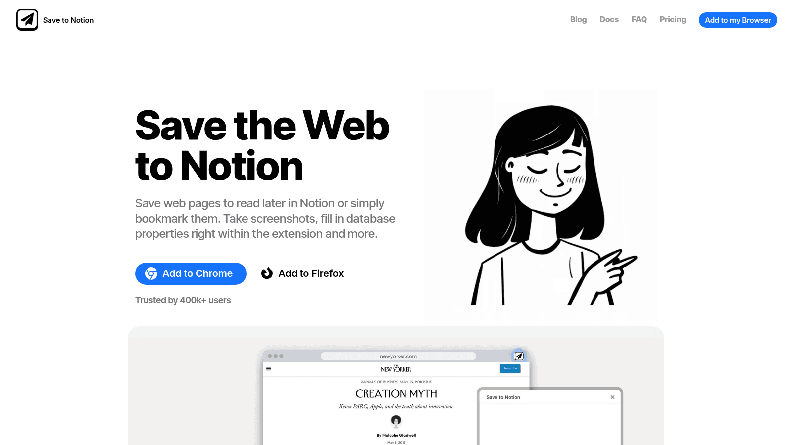 Save to Notion as a top Notion add on