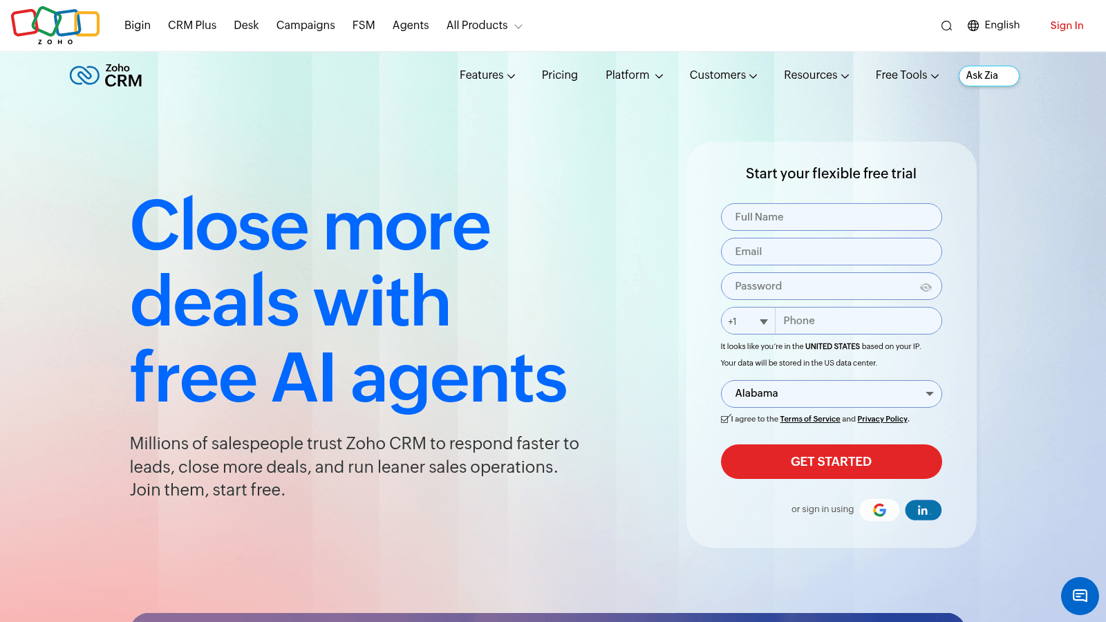 Zoho CRM as a top CRM Twitter tool