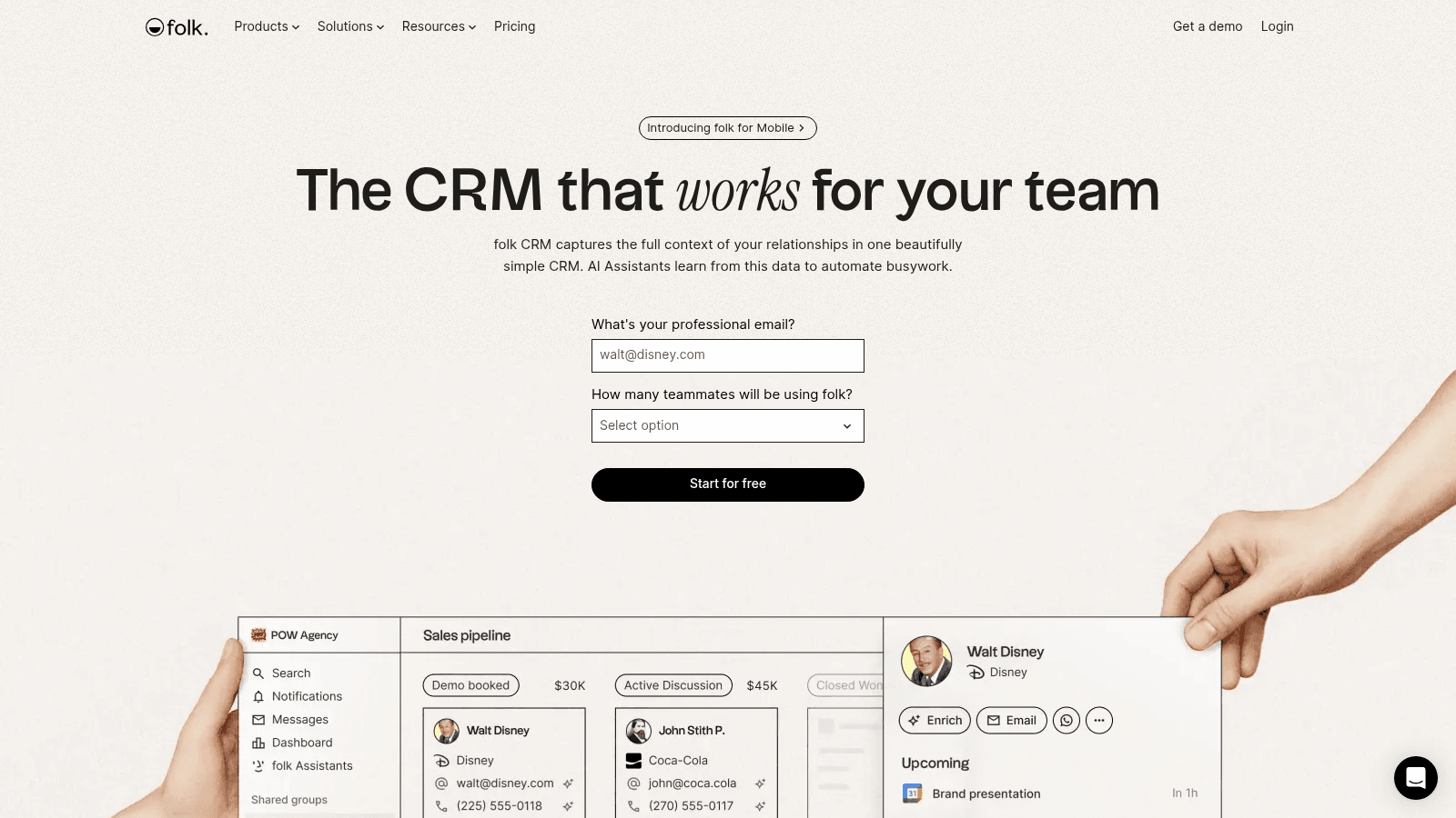 folk as a top personal crm